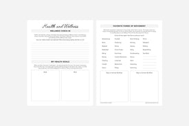 Health and Wellness Reflection - Passion Planner