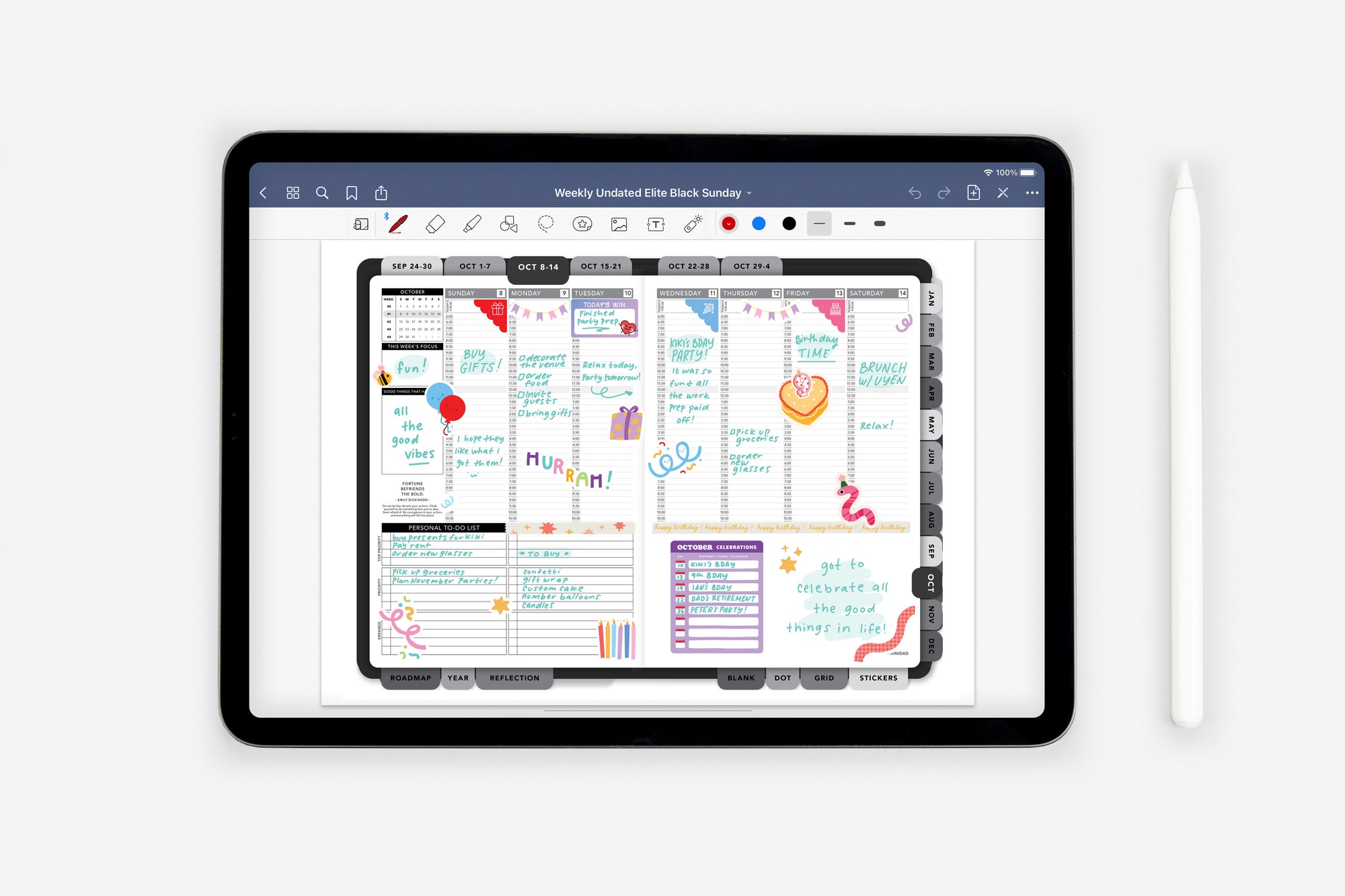 Digital Let's Celebrate! Sticker Book - Passion Planner