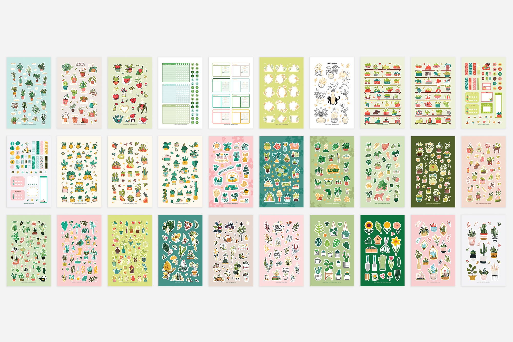 Digital Houseplants Sticker Book - Passion Planner