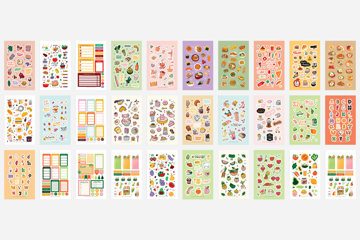 Let's Eat! Foodie Sticker Book - Passion Planner