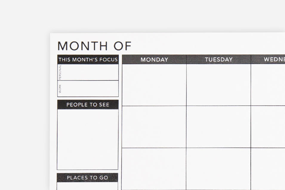 1 Month Undated - Passion Planner