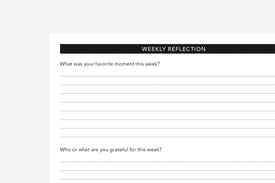 Weekly Reflection - Passion Planner