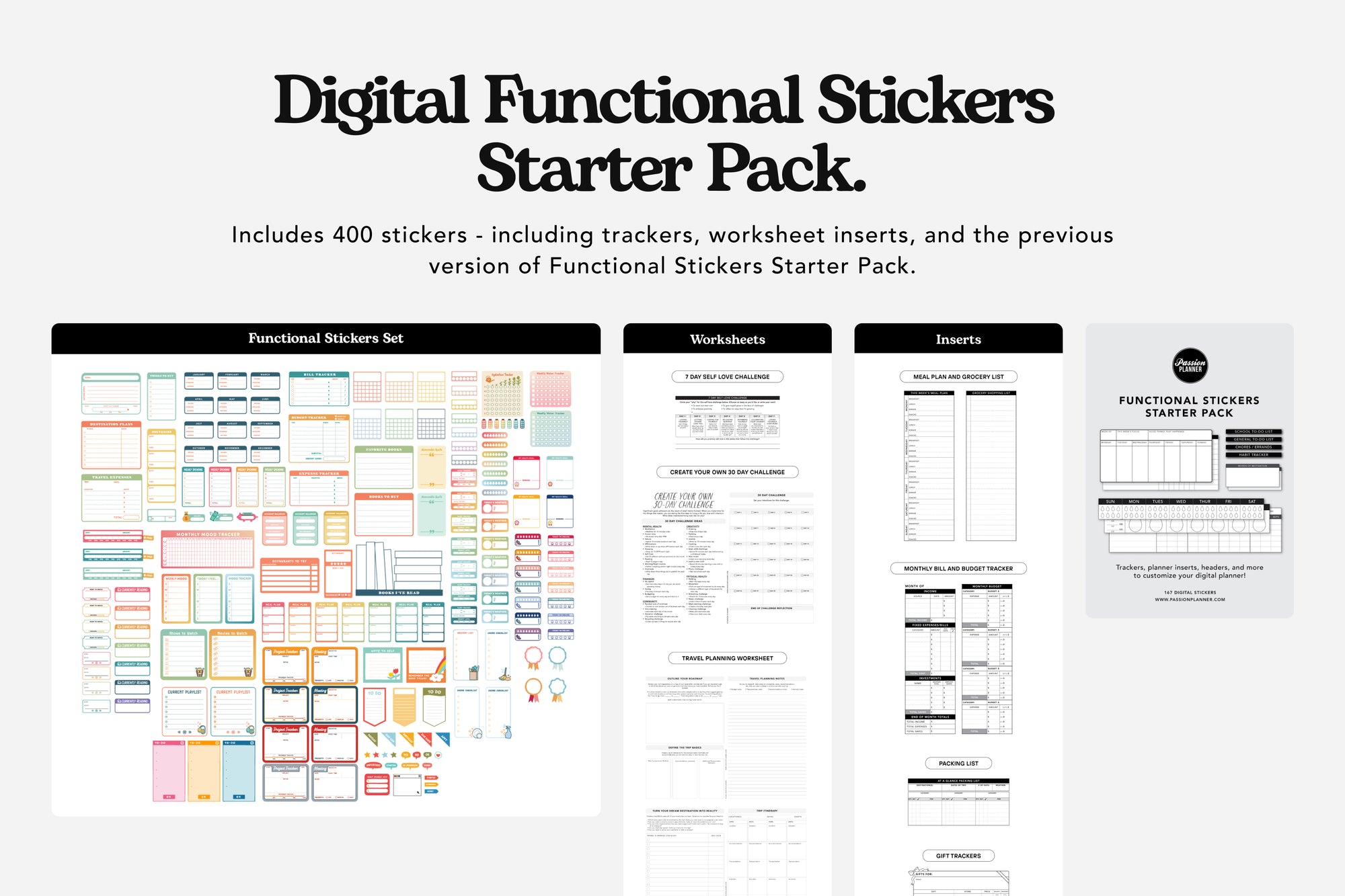 Digital Functional Sticker Starter Pack (Goodnotes Elements Collection) - Passion Planner